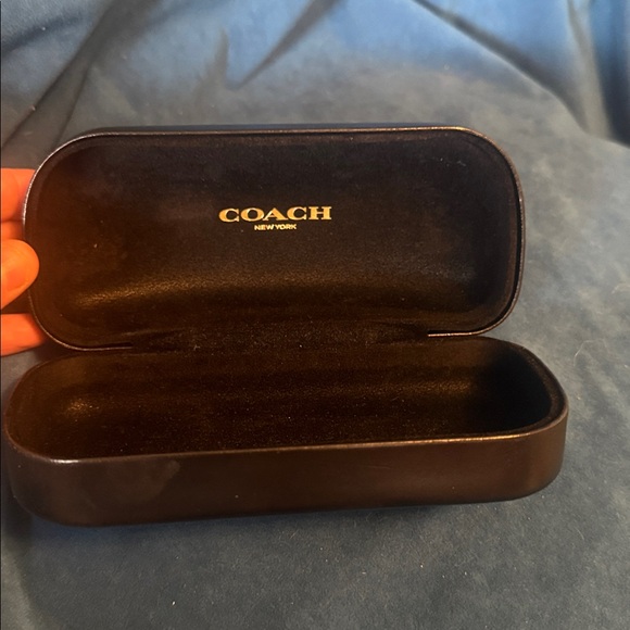 Coach Glossy hard cover big  Black sunglasses Eyewear Case - Picture 4 of 5